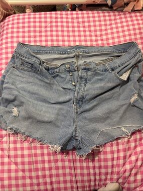 Old Navy Light Blue Ripped Denim Cutoff Shorts